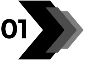 Black 3-step-process arrow